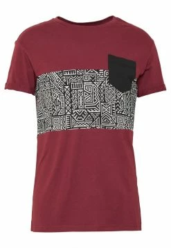 Pier One Hombre Camiseta Estampada - Bordeaux -Pier One Comercio 02236b68beef44268d5d38ef3ae16182
