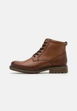 Pier One Hombre Botines Con Cordones - Cognac