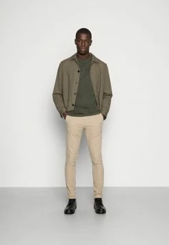 Pier One Hombre 5 PACK - Camiseta Básica - Dark Blue/grey/khaki