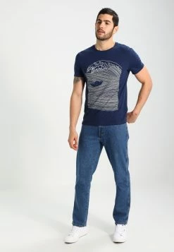 Pier One Hombre Camiseta Estampada - Dark Blue/white -Pier One Comercio 06ab58ea59a0459eb1744c727fbfd451