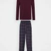 Pier One Hombre Pijama - Bordeaux/dark Blue -Pier One Comercio 06bef4272d46448cb28fb055f1c1000a