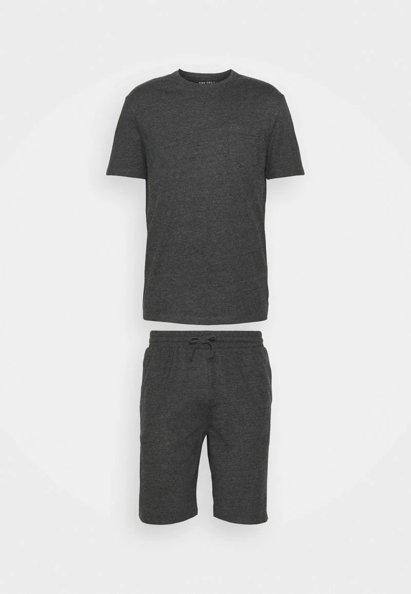 Pier One SET - Pijama - Mottled Dark Grey, Hombre 3 Pier One SET - Pijama - Mottled Dark Grey, Hombre