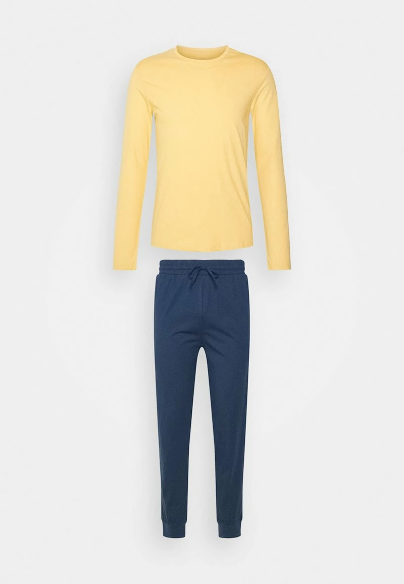 Pier One Hombre Pijama - Yellow/dark Blue 3 Pier One Hombre Pijama - Yellow/dark Blue