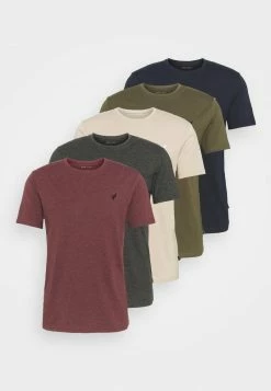 Pier One WITH BIRD STRAIGHT 5 PACK - Camiseta Básica - Dark Grey/dark Blue/olive, Hombre -Pier One Comercio 0f912bddd05048f8b5cda3d15e55e149