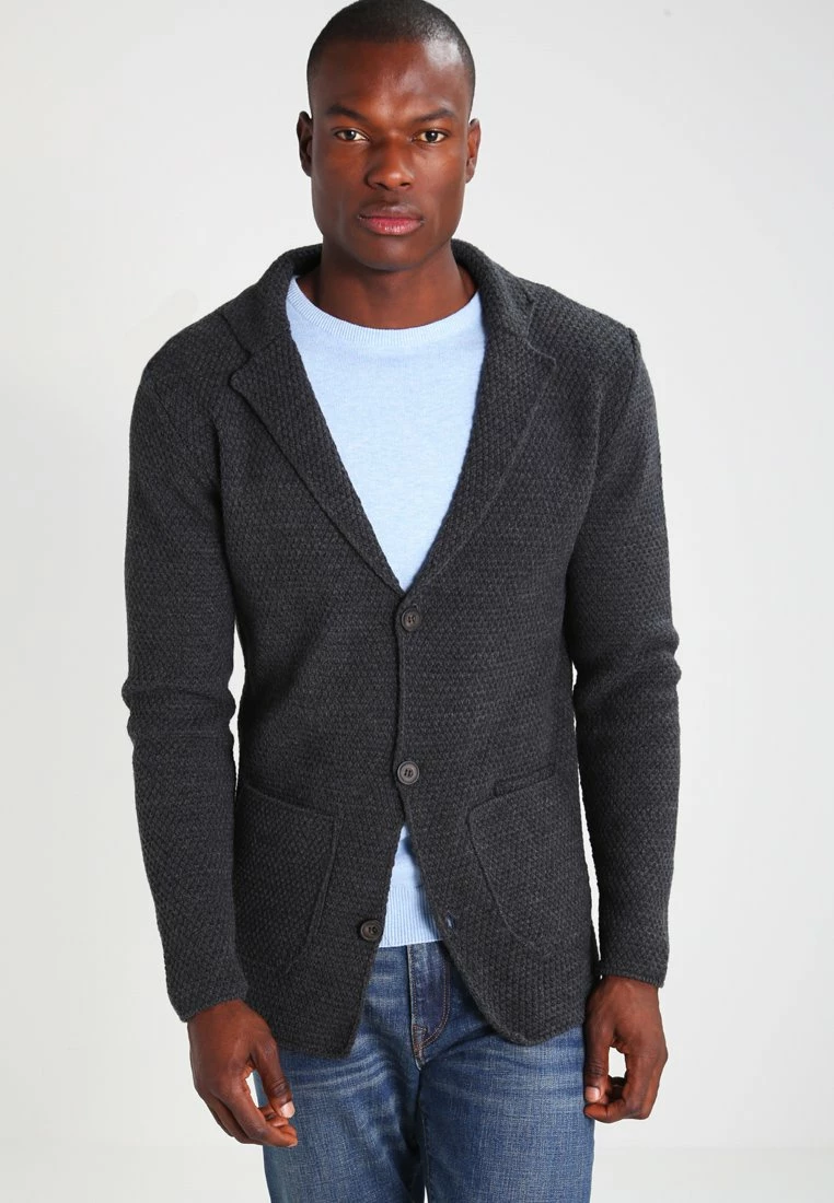 Pier One Chaqueta De Punto - Mottled Dark Grey, Hombre 3 Pier One Chaqueta De Punto - Mottled Dark Grey, Hombre