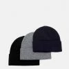 Pier One Unisexo 3 PACK UNISEX - Gorro - Black/grey/dark Blue -Pier One Comercio 153a74237c8540a3b5840ea6baf99d8c