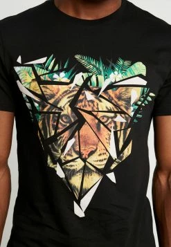 Pier One Hombre Camiseta Estampada - Black -Pier One Comercio 19ec1b0747684351bf4c02bb5a2f7244