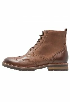 Pier One Hombre Botines Con Cordones - Cognac
