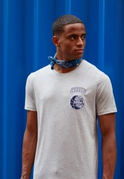 Pier One Hombre GRAPHIC T-SHIRT - Camiseta Básica - Mottled Grey -Pier One Comercio 1fdd1161053e45d89d814d54e051029a