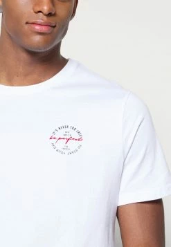 Pier One Hombre NEVER TOO LATE GRAPHIC T-SHIRT - Camiseta Estampada - White -Pier One Comercio 2399cd4cd67449b7b863dcca964e90b3