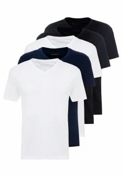 Pier One Hombre 5 PACK - Camiseta Básica - White/blue/black -Pier One Comercio 2819a515ceaa41a7b996144dea7390c3