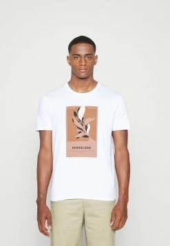 Pier One Hombre LEAF PRINT GRAPHIC T-SHIRT - Camiseta Estampada - White -Pier One Comercio 2971baeb496e4c7ca0af63ca66e6b69f