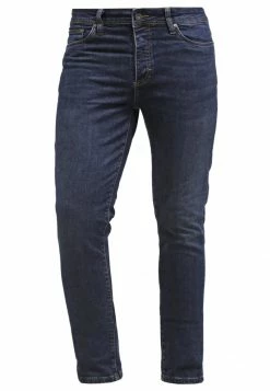 Pier One Hombre DISTRESSED DENIM SLIM FIT - Vaqueros Slim Fit - Dark Blue Denim -Pier One Comercio 299452207d81469ba7066ee0a05b0997
