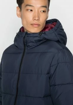 Pier One Hombre BASIC PUFFER JACKET WITH CONTRAST HOOD - Chaqueta De Invierno - Dark Blue/bordeaux -Pier One Comercio 2c1f2fde8a5b44f9b8695e6e7984864a