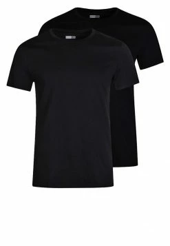 Pier One Hombre 2 PACK - Camiseta Básica - Black