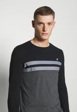 Pier One Hombre Camiseta De Manga Larga - Black/mottled Dark Grey -Pier One Comercio 3498134e32f840e2bd9efb3372617491