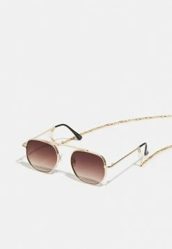 Pier One Unisexo WITH CHAIN SET UNISEX - Gafas De Sol - Brown