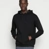 Pier One Hombre PLAIN SKATER HOODY - Jersey Con Capucha - Black
