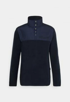 Pier One Hombre FABRIC BLOCK TROYER - Forro Polar - Dark Blue