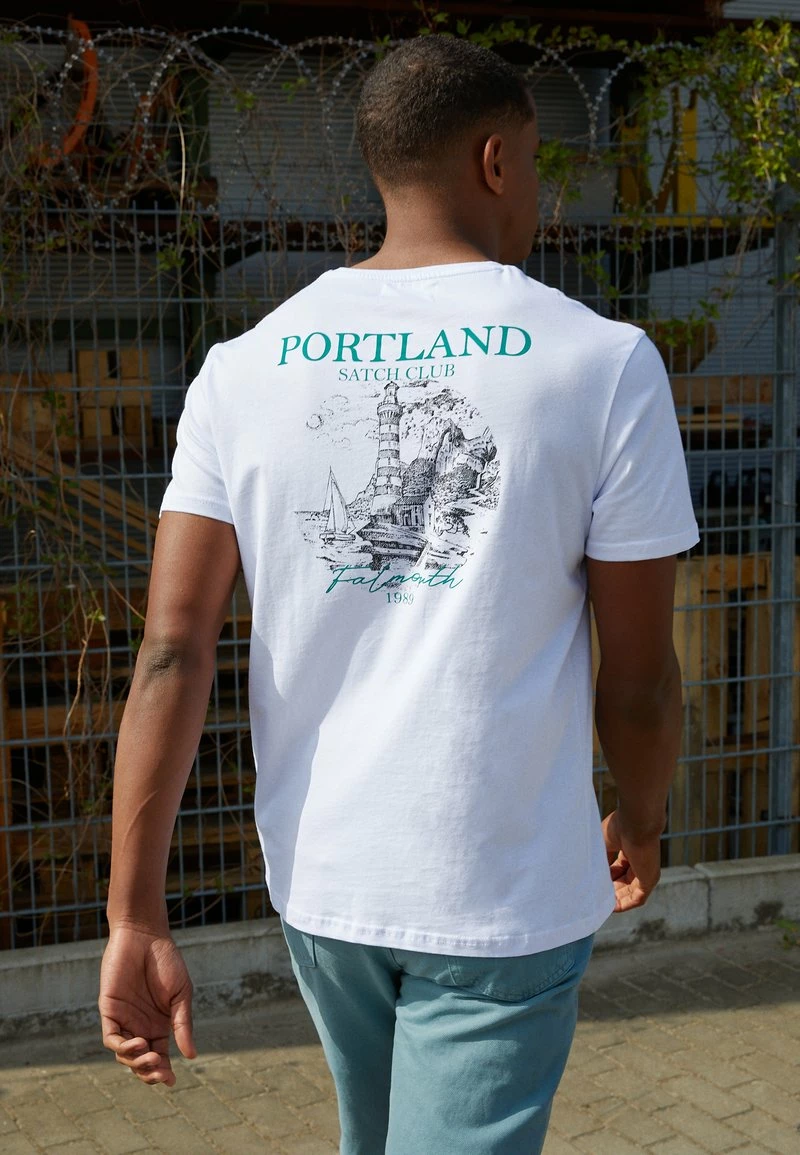 Pier One Hombre GRAPHIC T-SHIRT - Camiseta Estampada - White 5 Pier One Hombre GRAPHIC T-SHIRT - Camiseta Estampada - White - Imagen 3