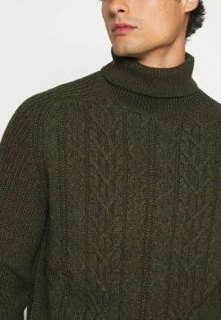 Pier One Hombre NEW CABLE TURTLENECK JUMPER - Jersey De Punto - Mottled Olive -Pier One Comercio 4022079f625f4f83ba5d3b7e34b8d34c