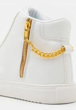 Pier One Unisexo UNISEX - Zapatillas Altas - White/gold-coloured -Pier One Comercio 4182ac4ff7484a139b188f8c415e1e5f