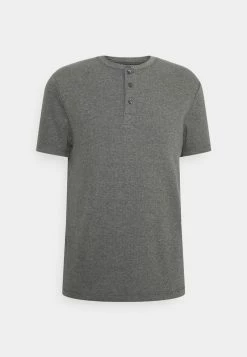 Pier One Hombre LOUNGE HENLEY TEE - Camiseta De Pijama - Mottled Dark Grey -Pier One Comercio 448918778b5f4e16902c8c05eea89c43