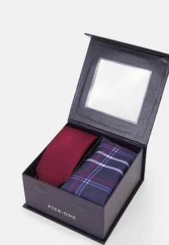 Pier One Hombre SET - Corbata - Bordeaux/dark Blue -Pier One Comercio 450390ec925549b49e2920e08fb86f77