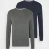 Pier One 2 PACK - Jersey De Punto - Dark Blue/mottled Dark Grey, Hombre -Pier One Comercio 468e5906df344faab14665818a4f3a0f
