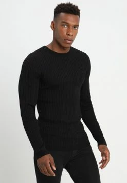 Pier One Jersey De Punto - Black, Hombre
