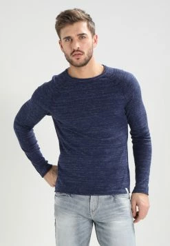 Pier One Jersey De Punto - Mottled Blue, Hombre