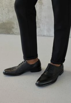 Pier One LEATHER - Zapatos Con Cordones - Black, Hombre -Pier One Comercio 4a46421a485a44fd892e43b8b407a28c