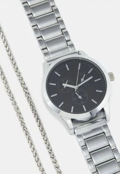 Pier One Unisexo SET UNISEX - Reloj - Silver-coloured -Pier One Comercio 4b66fc82b6db4a46b39c7b704b2b9826