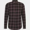 Pier One Hombre Camisa - Mottled Dark Grey / Bordeaux -Pier One Comercio 4f9ac067f5604d39acaa83e7a840259c