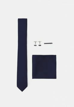 Pier One Hombre SET - Pañuelo De Bolsillo - Dark Blue