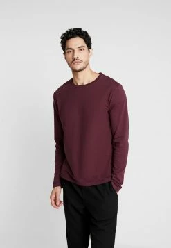 Pier One Hombre Camiseta De Manga Larga - Bordeaux