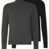 Pier One Hombre 2 PACK - Jersey De Punto - Black/mottled Dark Grey -Pier One Comercio 564ded1d5c3c4890971ea33fb300ac4a