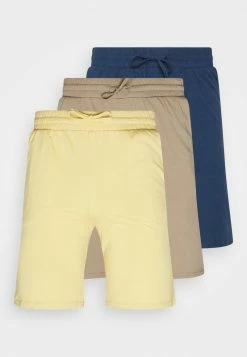 Pier One Hombre 3 PACK - Pantalón De Pijama - Dark Blue/yellow/taupe