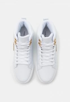 Pier One Unisexo Zapatillas Altas - White/gold-coloured -Pier One Comercio 59eb1396fe95461ba2a5d937797d9912