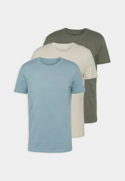 Pier One 3 PACK - Camiseta Básica - Brown/beige/light Blue, Hombre -Pier One Comercio 6207198c93254405a2ac3fe4191f041d