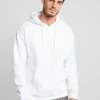 Pier One Hombre PLAIN SKATER HOODY - Jersey Con Capucha - White
