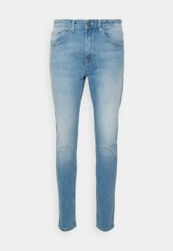 Pier One Hombre SLIM - Vaqueros Tapered - Light Blue Denim
