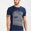 Pier One Hombre Camiseta Estampada - Dark Blue/white -Pier One Comercio 64dcfa08cf144e349da187221da4b0a4
