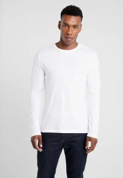 Pier One Hombre Camiseta De Manga Larga - White