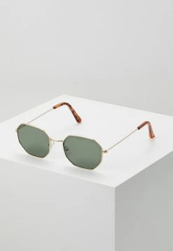 Pier One Unisexo UNISEX - Gafas De Sol - Gold-coloured/green
