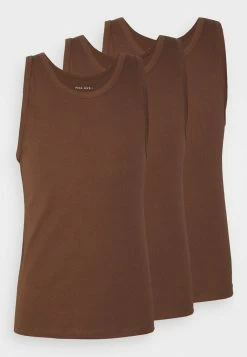Pier One Hombre 3 PACK - Camiseta Interior - Brown