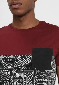 Pier One Hombre Camiseta Estampada - Bordeaux -Pier One Comercio 6d11fa3516334f5ca86decf3c3d98870