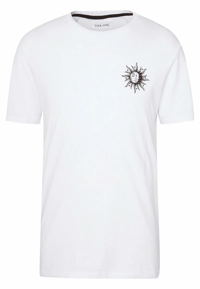 Pier One Hombre SUN MOON TEE - Camiseta Estampada - White 7 Pier One Hombre SUN MOON TEE - Camiseta Estampada - White - Imagen 5
