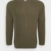 Pier One Hombre BIG STITCH MIX CREWNECK - Jersey De Punto - Olive -Pier One Comercio 74b2248742944cc6a34834479528dd93