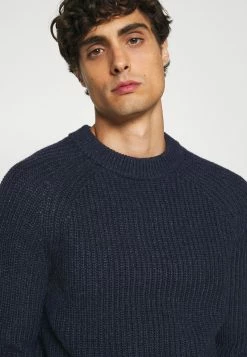 Pier One CHUNKY MOCKNECK JUMPER - Jersey De Punto - Dark Blue, Hombre -Pier One Comercio 74b8b0c330c64c458401c600e3ee01c1